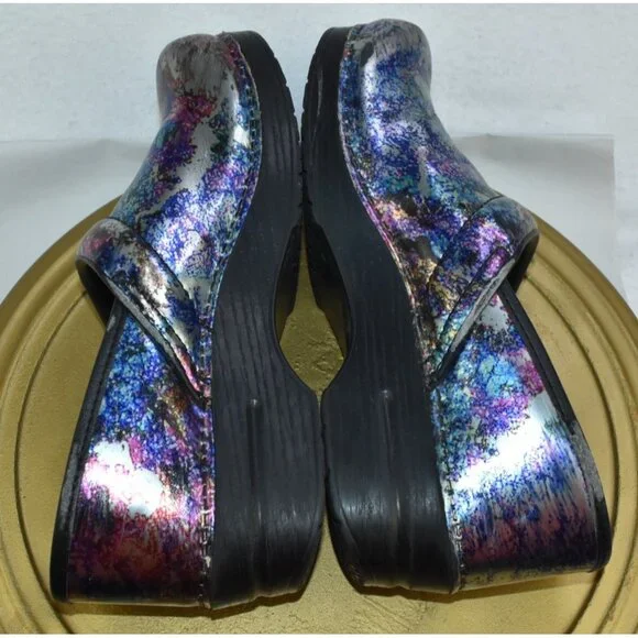 Dansko Metallic Wash Patent Professional Work Nurse Clogs 41 US 11.5 -Flaws- - Picture 7 of 13